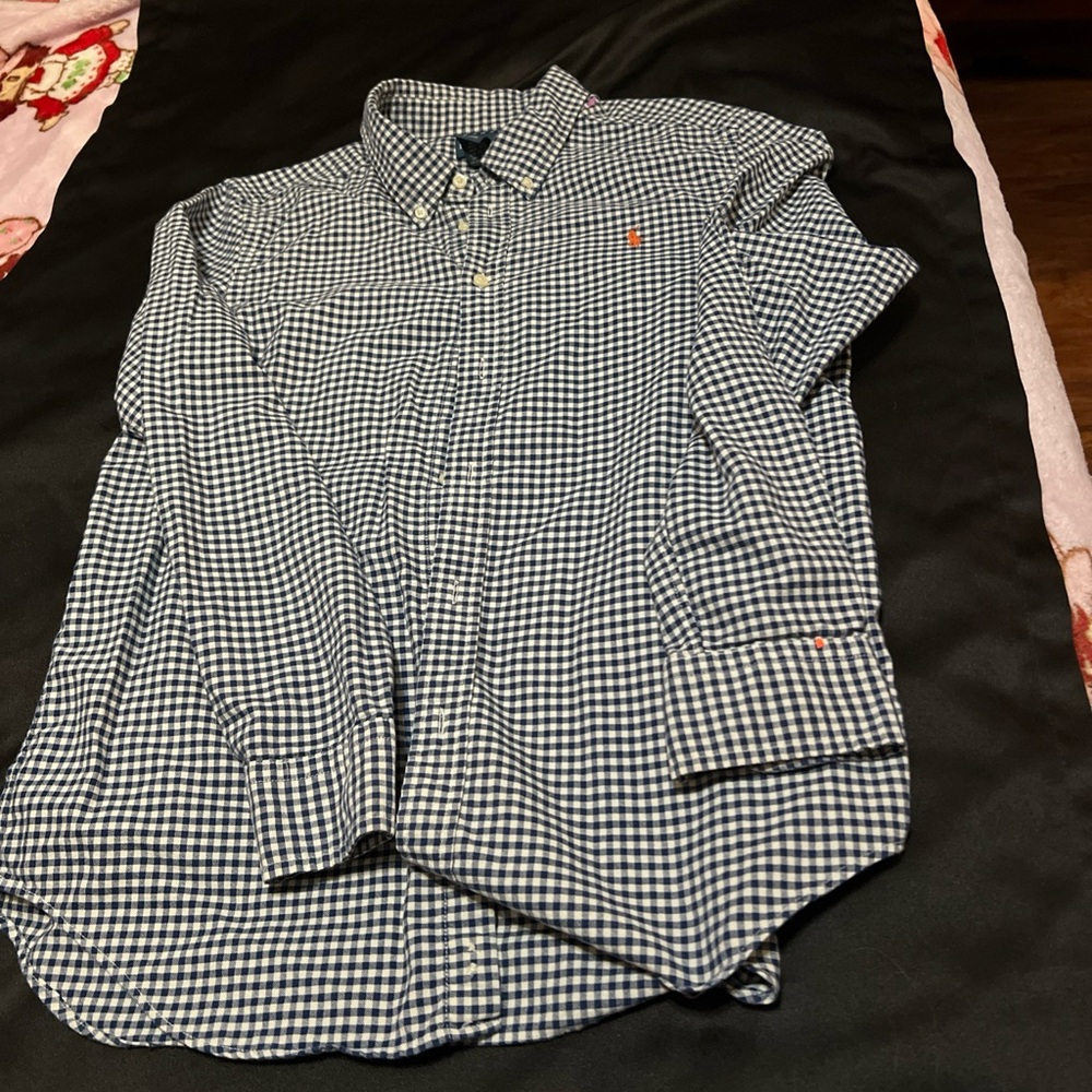 boys Ralph Lauren xl 18-20 button down long sleeve, 100 -%cotton